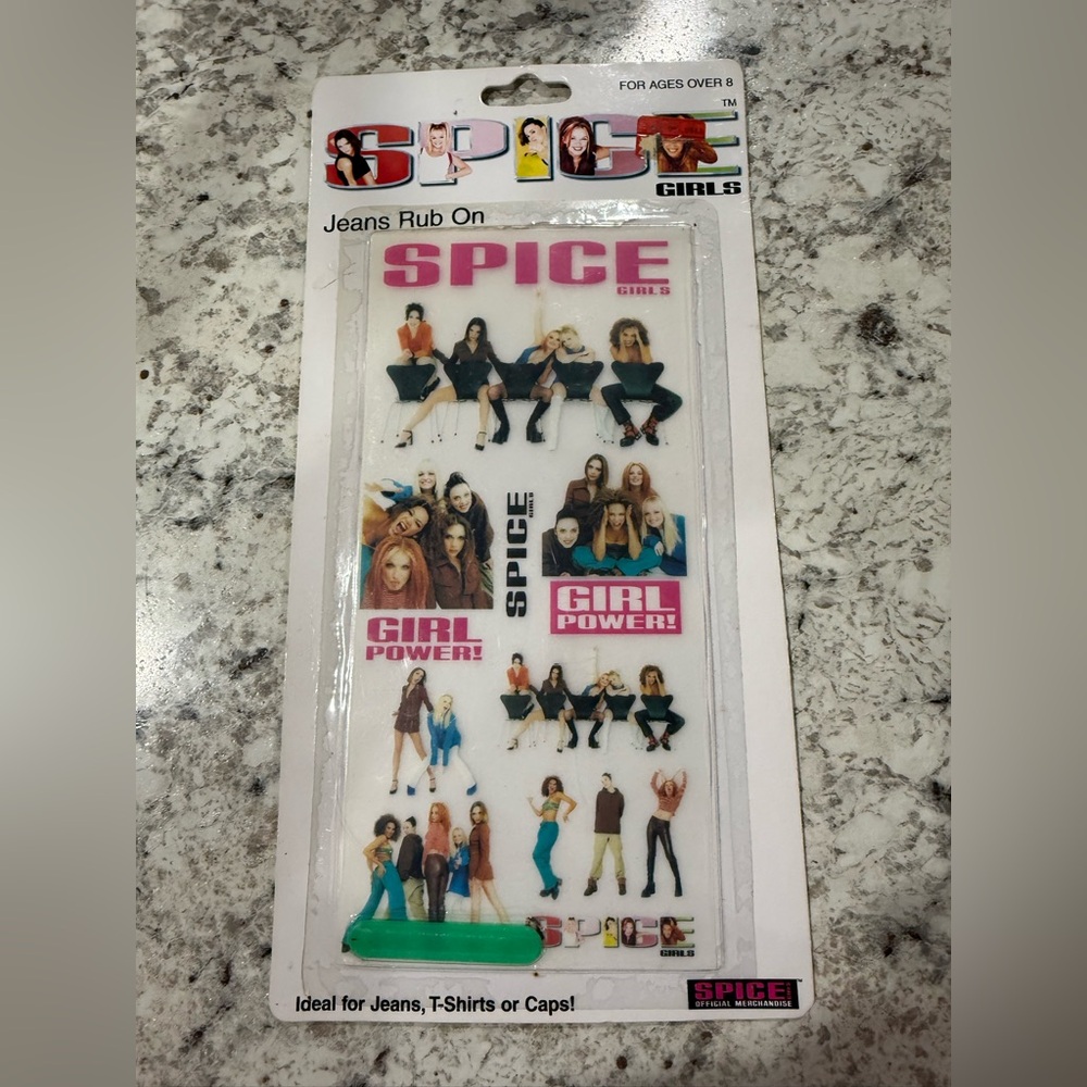 NEW Vintage 1997 Spice Girls Jeans Rub On Merchandise Girl Power 1990s